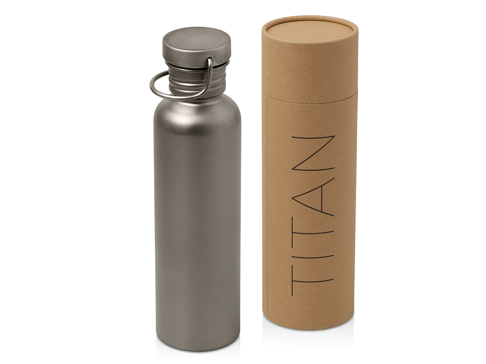 Бутылка для воды из титана Titan, 750ml, темно-серый