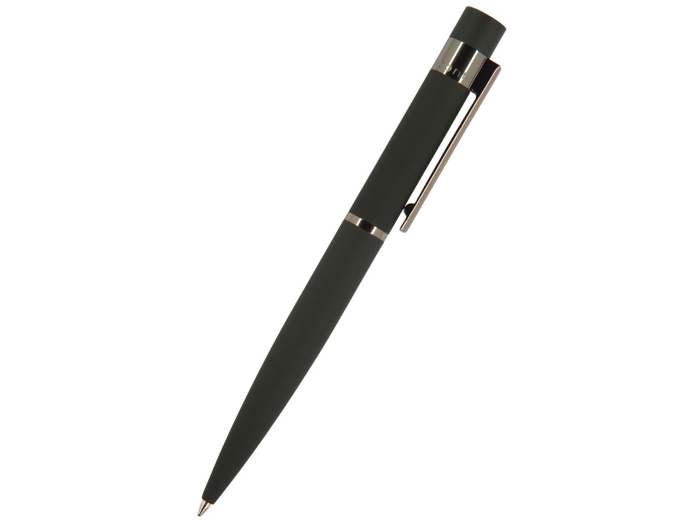 Ручка Verona шариковая автоматическая, серый металлический корпус 1.0 мм, синяя