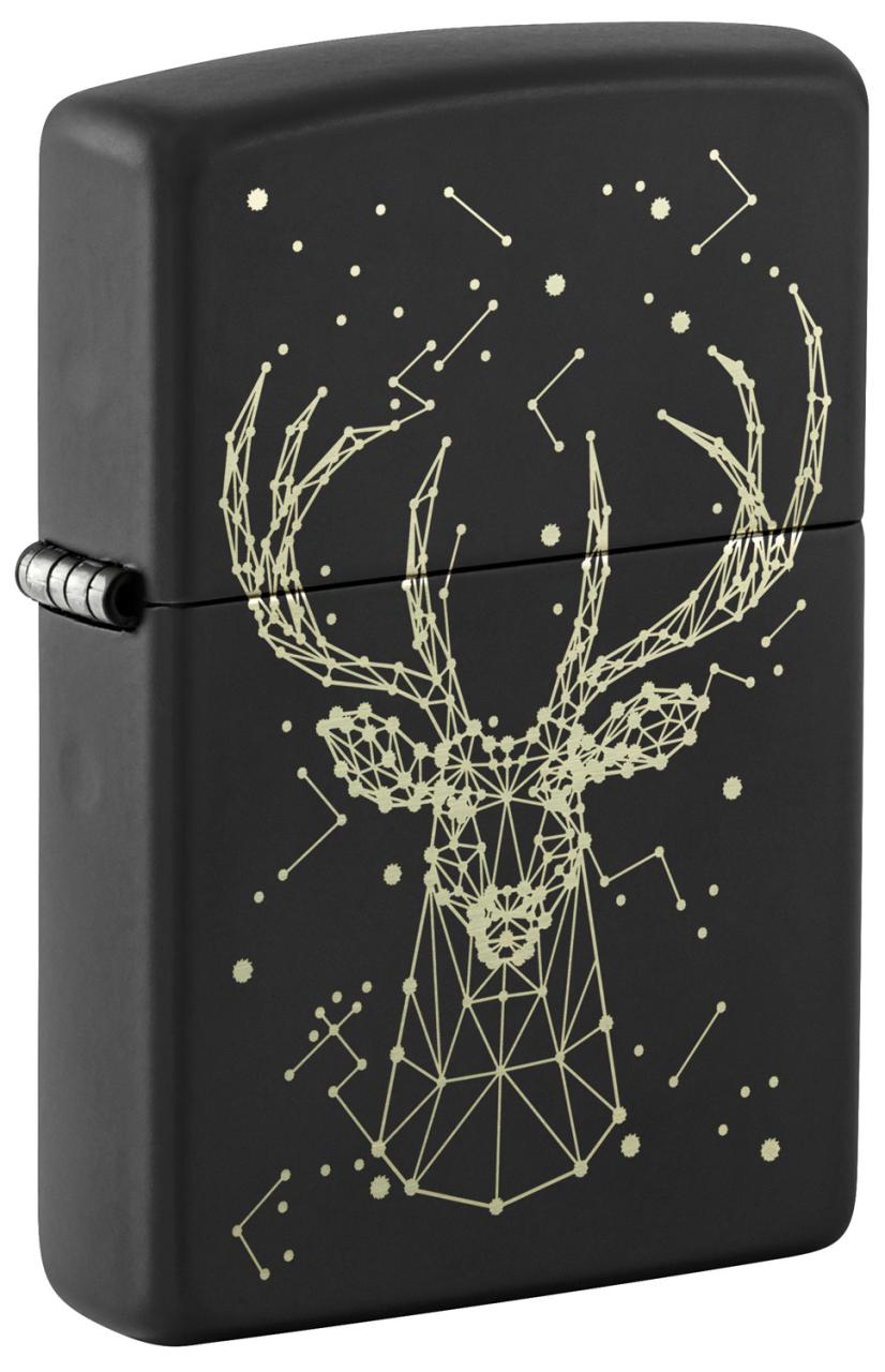 Зажигалка ZIPPO Deer с покрытием Black Matte ,48385