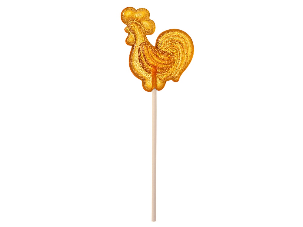 Леденец Петушок, красный со вкусом клубники, 21 гр.