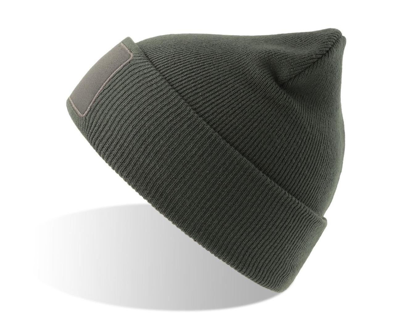Шапка вязаная двойная Wind-S с патчем