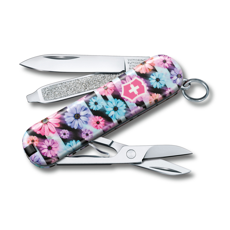 Нож-брелок VICTORINOX Classic Dynamic Floral ,0.6223.L2107