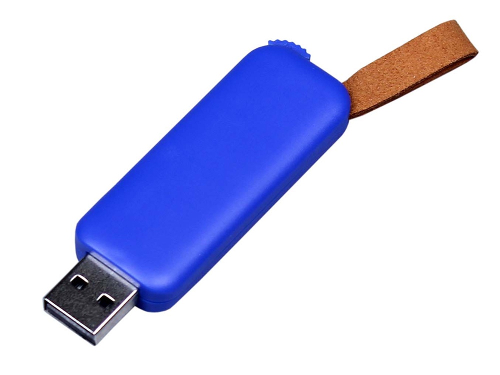 USB-флешка промо на 128 Гб прямоугольной формы, выдвижной механизм, желтый