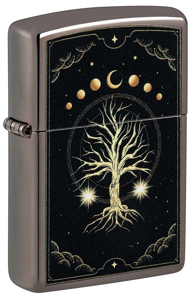 Зажигалка ZIPPO Mystic Nature Design с покрытием Black Ice® ,48636