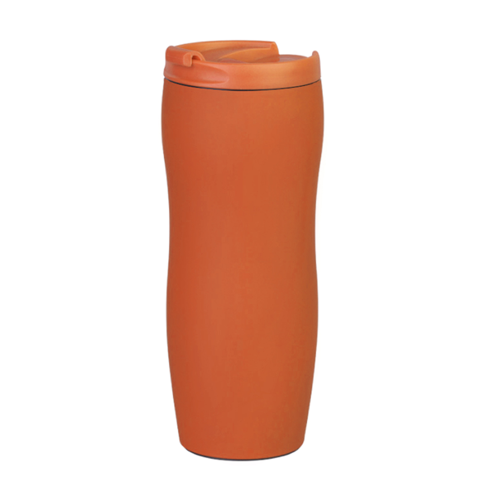 Термокружка с двойной стенкой Softoccino, оранжевая-S