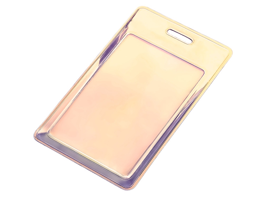 Чехол для пропуска переливающийся Aurora, мультицвет