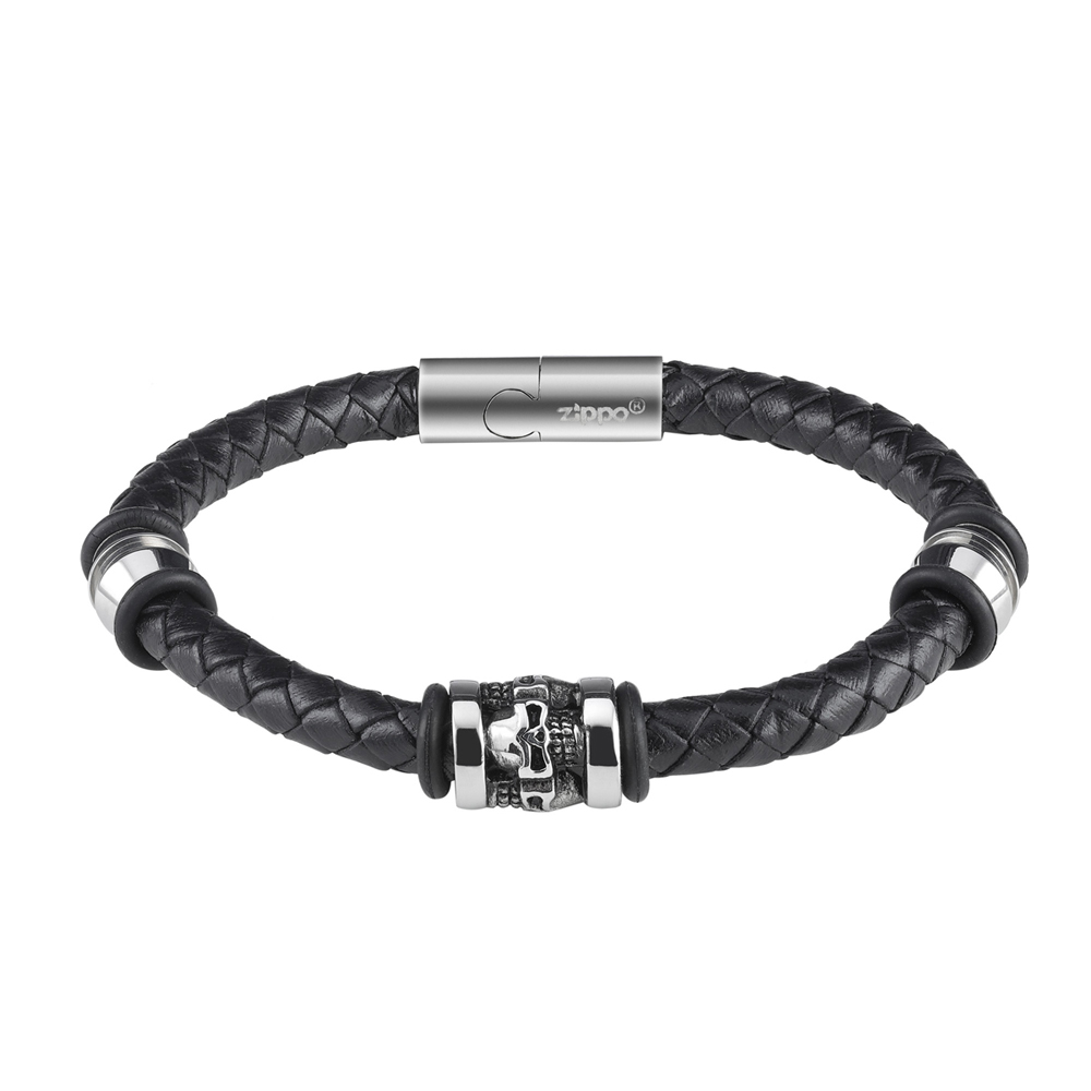 Браслет ZIPPO Three Charms Leather Bracelet ,2007172