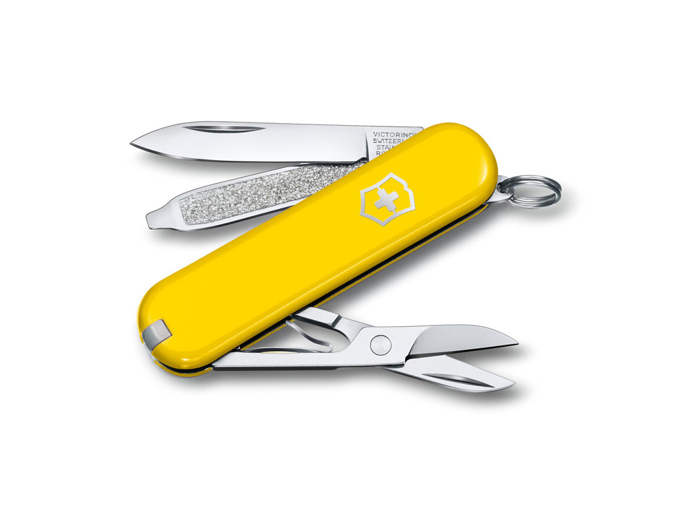 Нож-брелок VICTORINOX Classic SD Colors Mango Tango, 58 мм, 7 функций, оранжевый