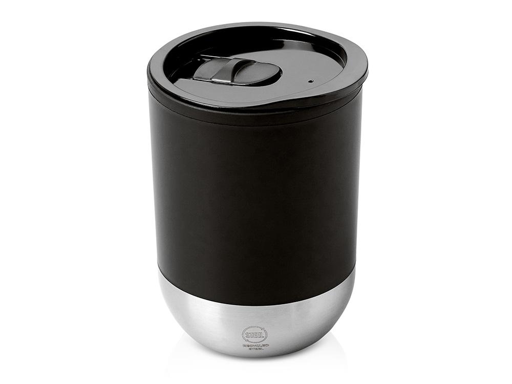 Термокружка LINDE с двойными стенками из переработанного полипропилена, бежевый