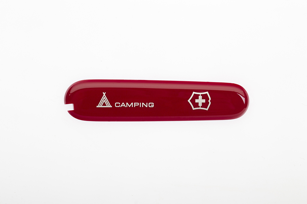 Передняя накладка с логотипом Camping для ножей VICTORINOX 91 мм 1.3763.71 и 1.3613.71 ,C.3671.3.10