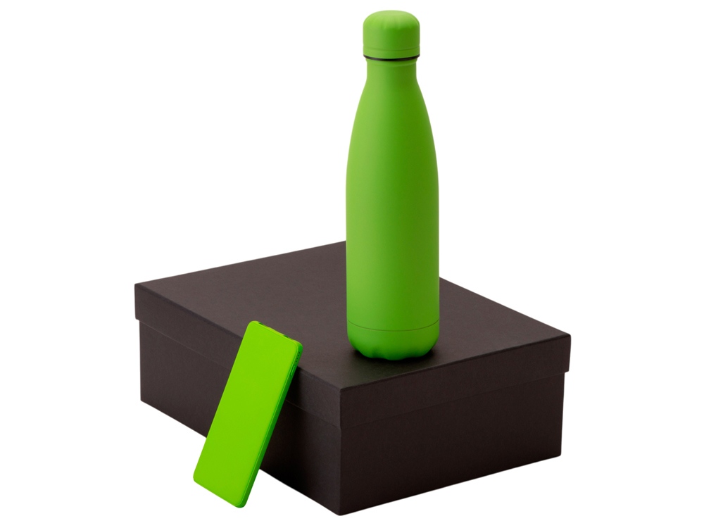 Подарочный набор с термобутылкой и повербанком С2, черный