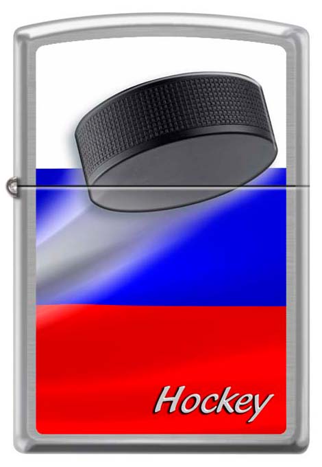Зажигалка ZIPPO Российский хоккей ,200 RUSSIAN HOCKEY PUCK