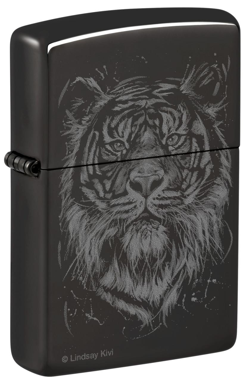 Зажигалка ZIPPO Big Cat с покрытием High Polish Black ,48935