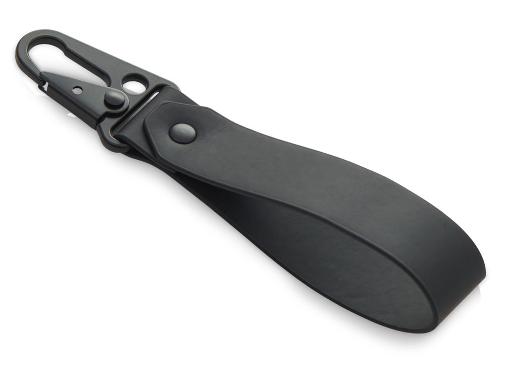 Брелок-ремувка из эко-кожи с карабином Domino, темно-синий