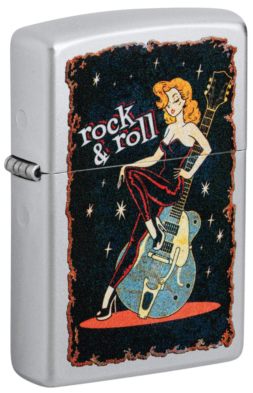 Зажигалка ZIPPO Cool Chick с покрытием Satin Chrome ,48930