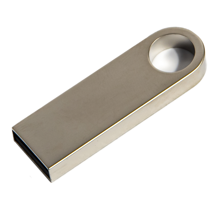 USB flash-карта SMART (16Гб), серебристая, 3,9х1,2х0,4 см, металл