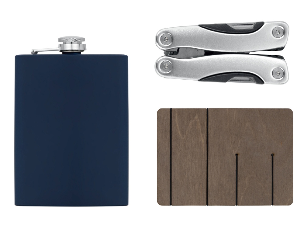 Набор с мультитулом и фляжкой Путешественник 2.0., оранжевый