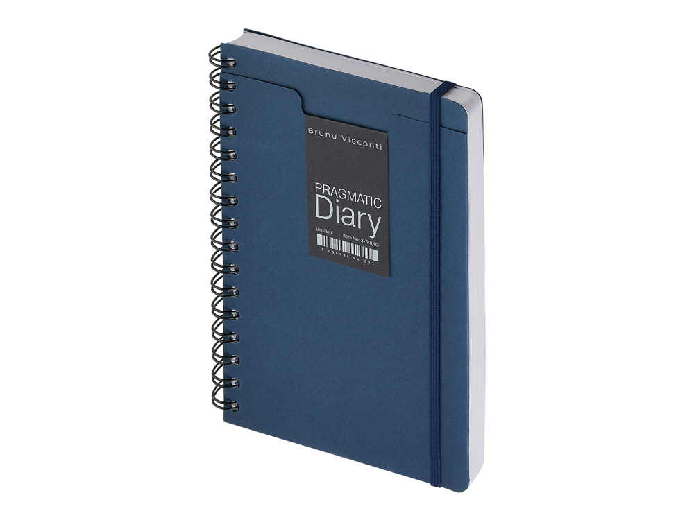 Ежедневник недатированный на гребне А5 Pragmatic, темно-зеленый