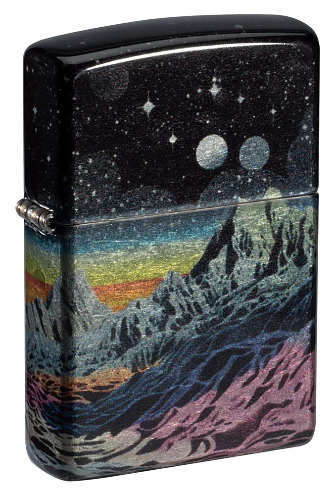 Зажигалка ZIPPO Space in Color Design с покрытием 540 Tumbled Chrome ,46432