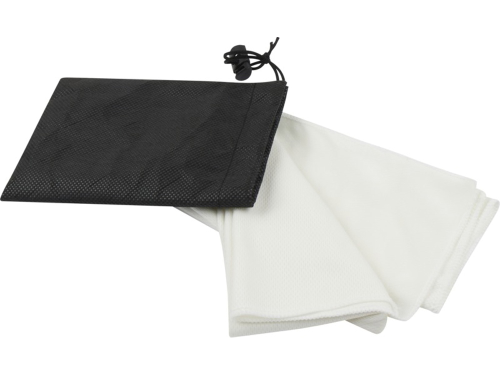 Lucas спортивное полотенце из переработанного полиэстера 70х140 см - сплошной черный