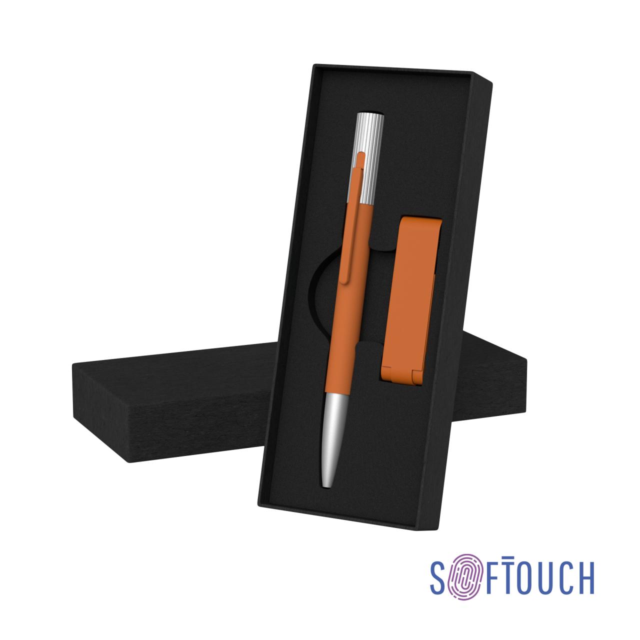 Набор ручка Clas + флеш-карта Case 8 Гб в футляре, покрытие soft touch