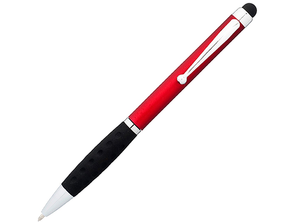 Ручка-стилус шариковая Ziggy синие чернила, серебристый/черный