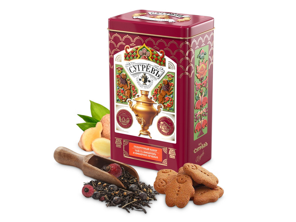 БОЛЬШАЯ БАНКА С РЕЛЬЕФОМ. Зелёный чай с мятой и цельными ягодами малины.500г.