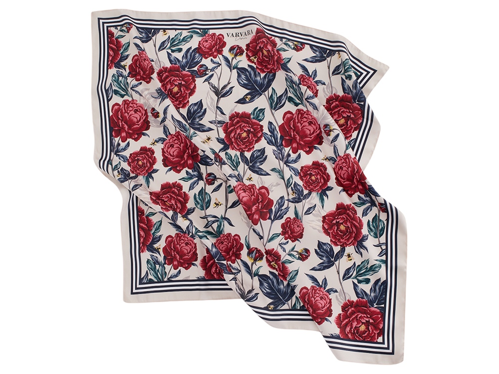 Платок Русские сезоны темно-синий. Varvara