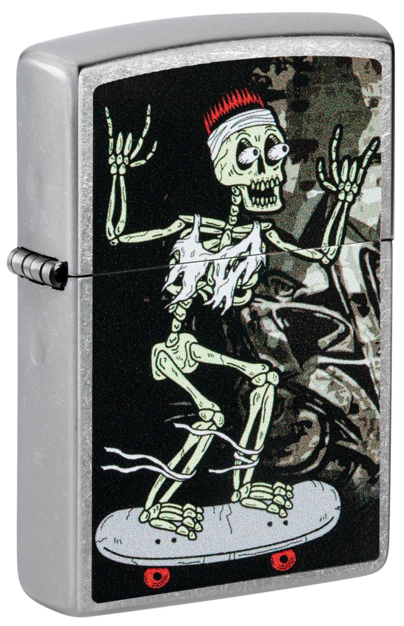 Зажигалка ZIPPO Skateboard Design с покрытием Street Chrome ,48911