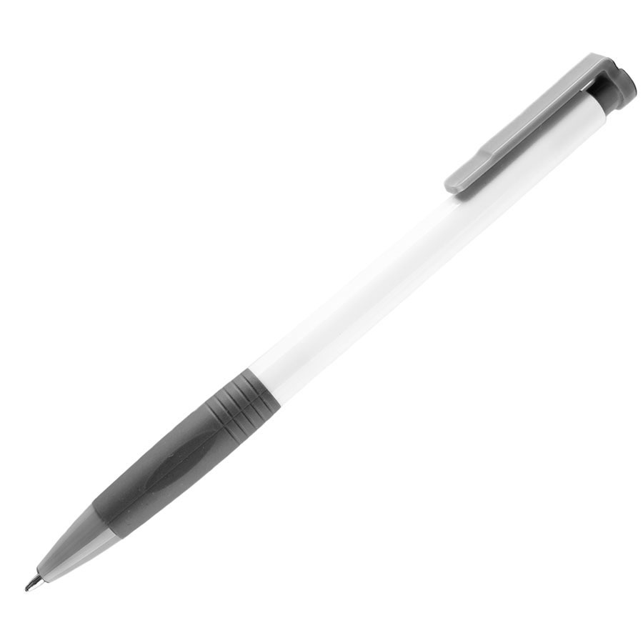 N13, ручка шариковая с грипом, пластик, белый