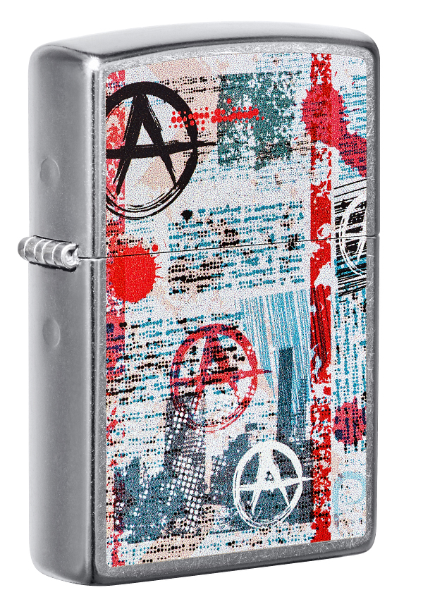 Зажигалка ZIPPO Anarchy Design с покрытием Street Chrome™ ,49662