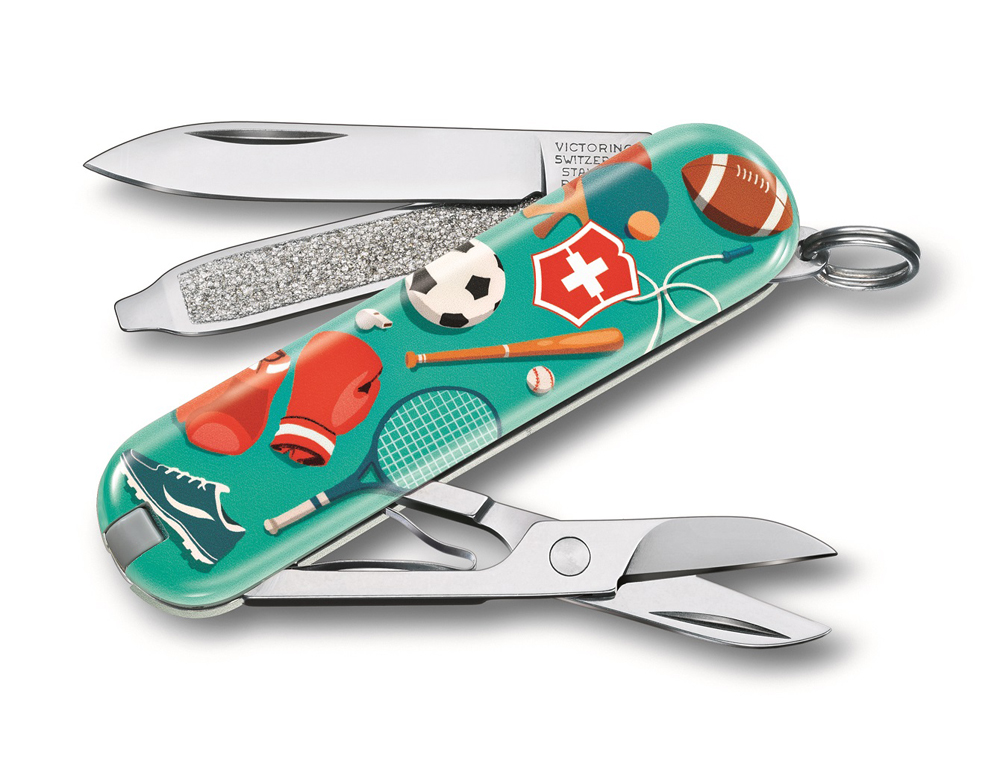 Нож-брелок VICTORINOX Classic Sports World ,0.6223.L2010