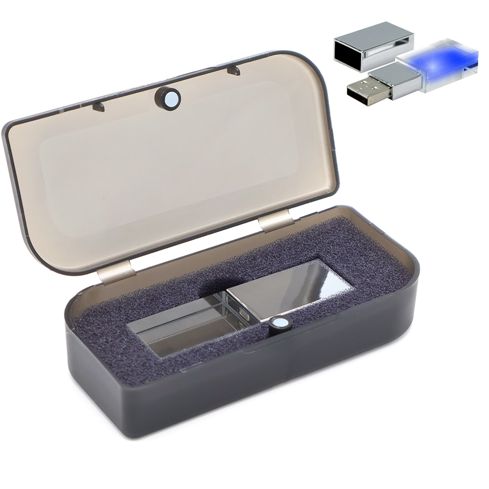 Флешка Moon 16 Гб в футляре, красный