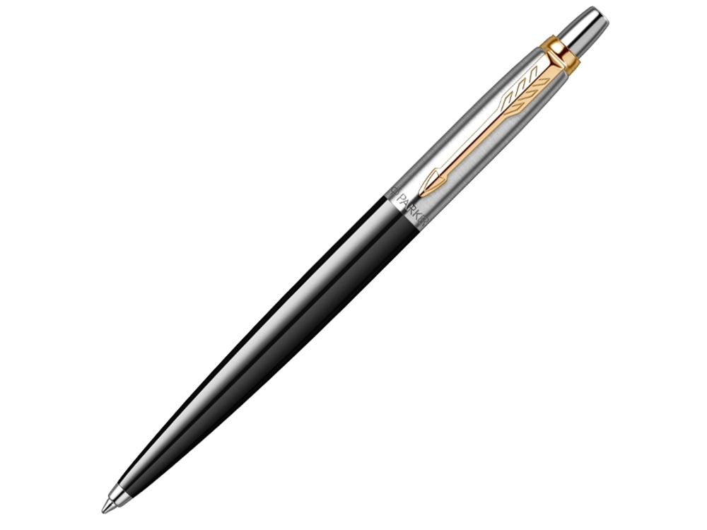 Шариковая ручка Parker Jotter K160, цвет: Black/GT, стержень: M, цвет чернил: blue, в подарочной упаковке.