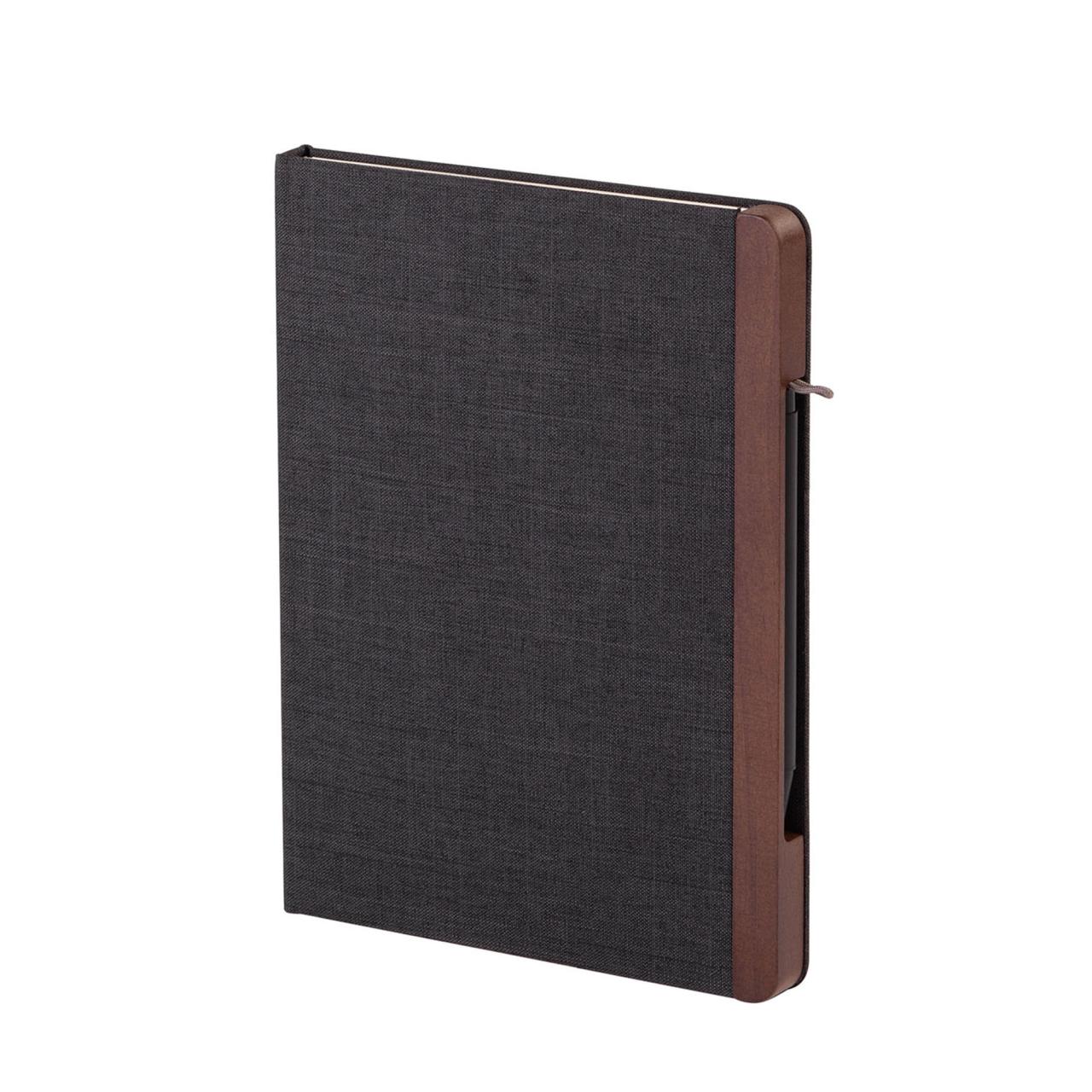 Блокнот Wood с ручкой в ореховом магнитном пенале