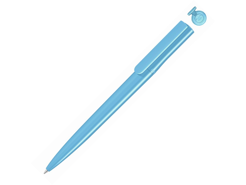 Ручка шариковая пластиковая RECYCLED PET PEN switch, синий, 1 мм, бежевый