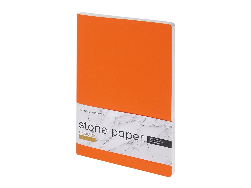 Тетрадь с каменной бумагой А5 Carrara 40 л., линейка, серый