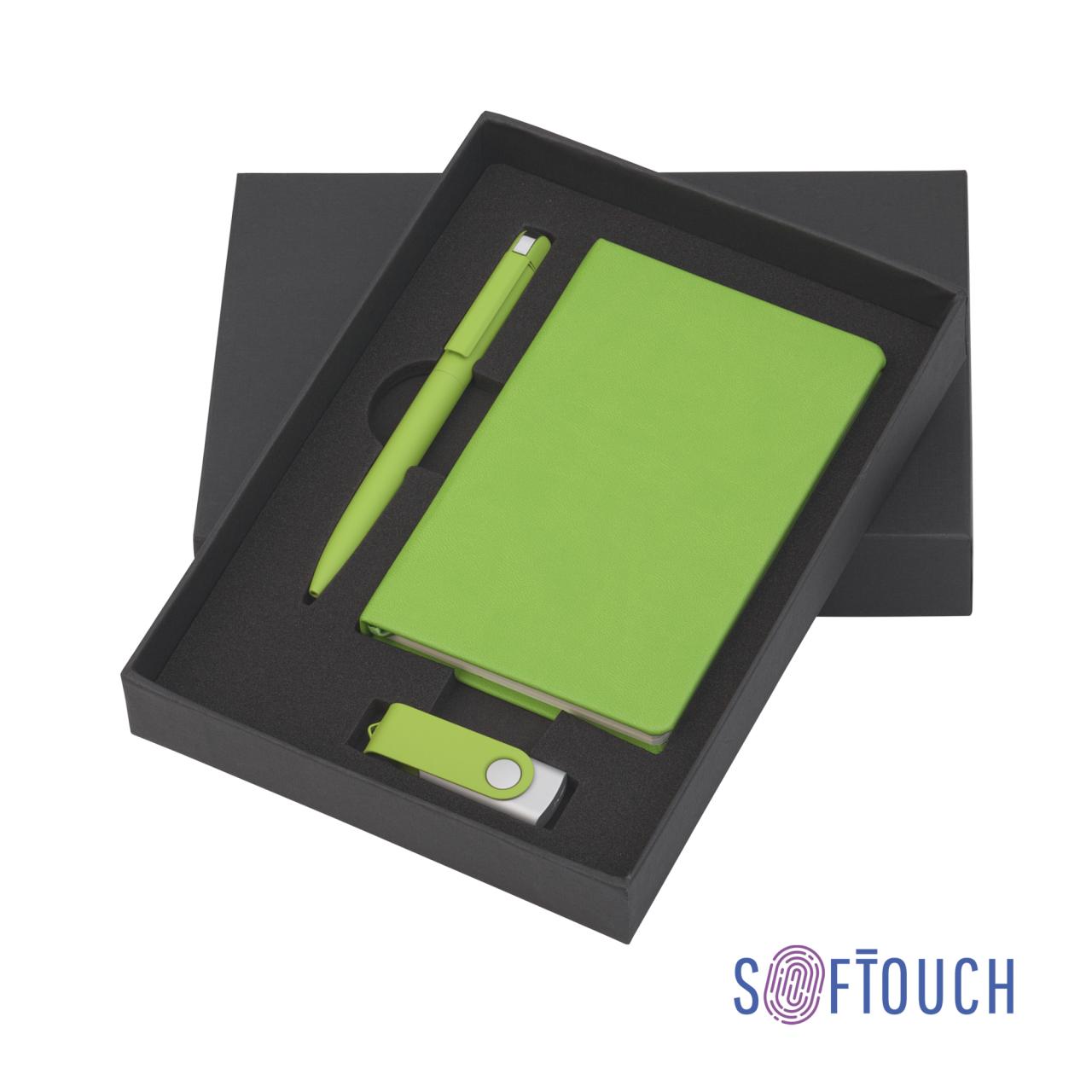 Набор подарочный Сорренто с блокнотом А6, покрытие soft touch, зеленое яблоко#