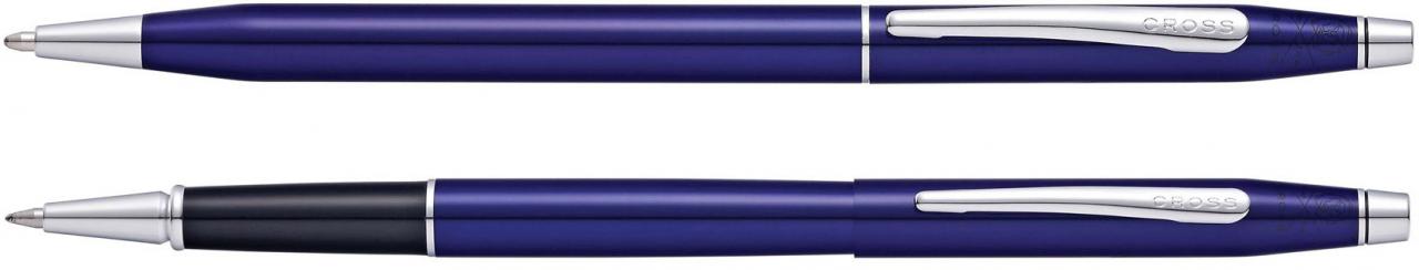 Набор Cross Classic Century Translucent Blue Lacquer: шариковая ручка и ручка-роллер ,AT0088-112