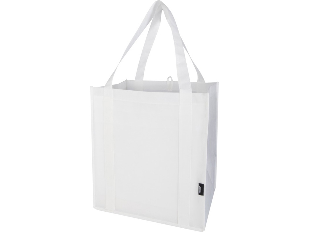 Liberty эко-сумка с прочным днищем объемом 6 л из нетканого материала, переработанного по стандарту GRS, сплошной черный