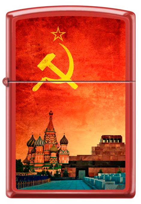 Зажигалка ZIPPO Красная Москва ,233 SOVIET DESIGN