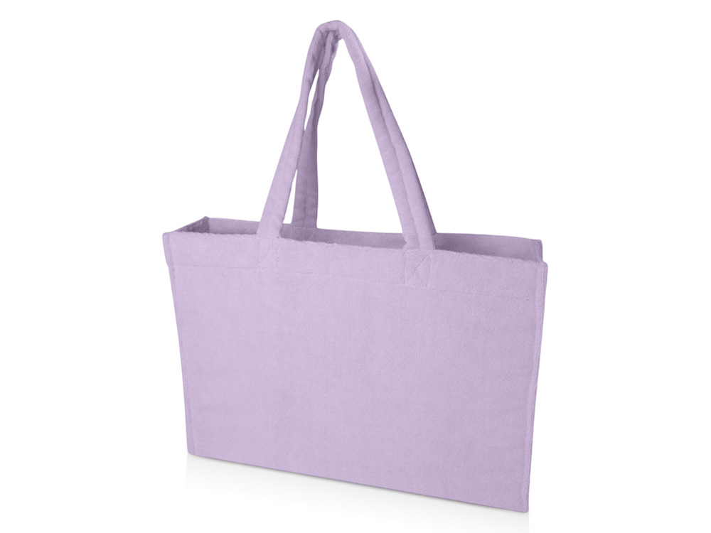 Пляжная эко-сумка Siam объемом 13 л из переработанной махровой ткани, сертифицированной GRS - Лайм