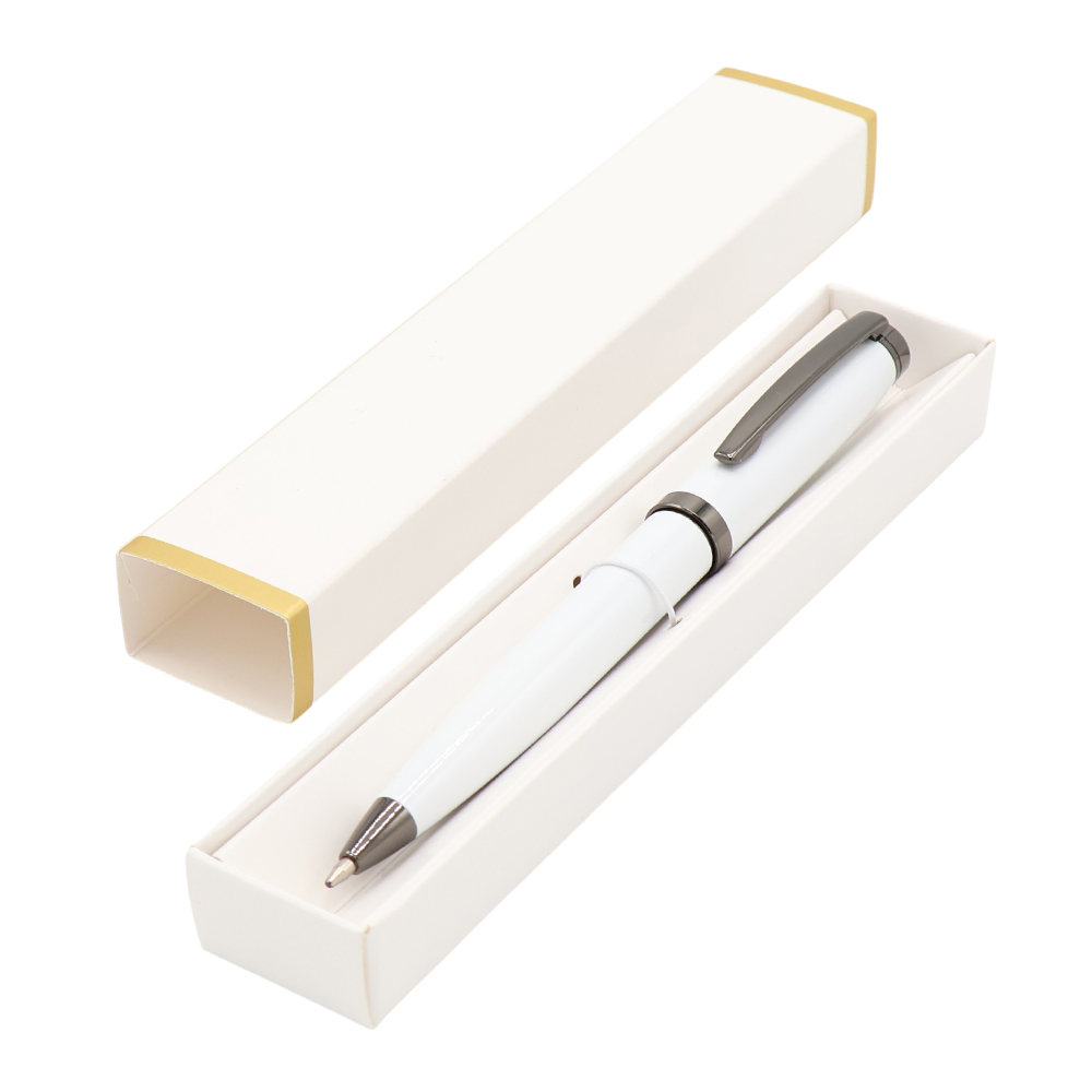 Ручка Betty в коробке Cradle белой с позолотой, белая