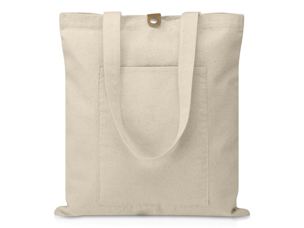 Сумка Clip из хлопка 340 г/м2 с застежкой из экокожи, оранжевый