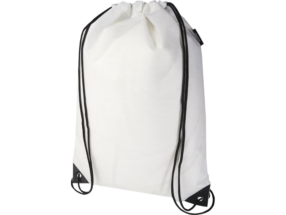 Рюкзак-мешок  на шнурке Evergreen из переработанного нетканого материала, сплошной черный