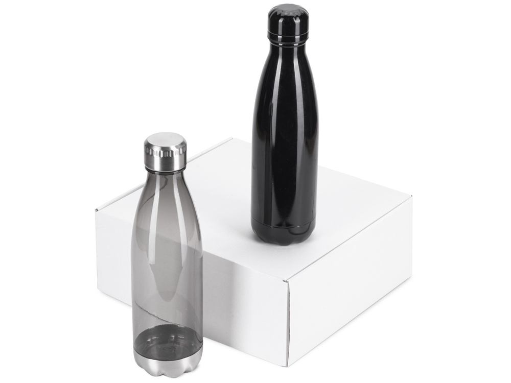 Подарочный набор с термосом и бутылкой Bottle set, серебристый