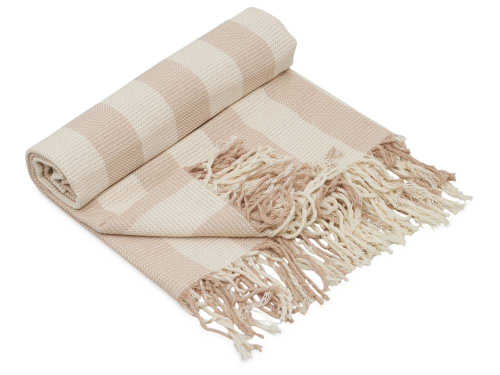 Плед Reglet, 130x150 см ( с учетом бахромы) 100% хлопок, серый