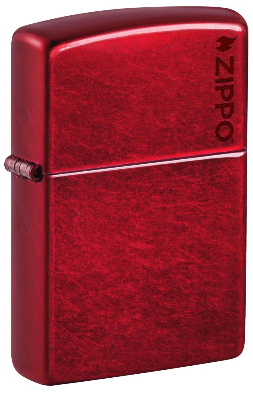 Зажигалка ZIPPO Logo с покрытием Candy Apple Red™ ,21063ZL