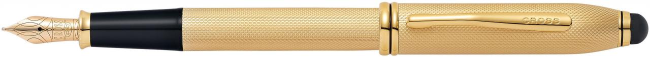 Перьевая ручка Cross Townsend со стилусом 8мм. Цвет - золотистый ,AT0046-42MD